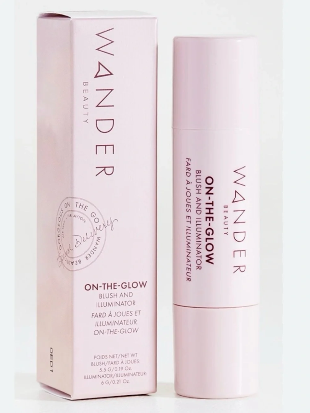 Wander Beauty On-The-Glow Blush & Illuminator, a dual-ended cream stick for lips